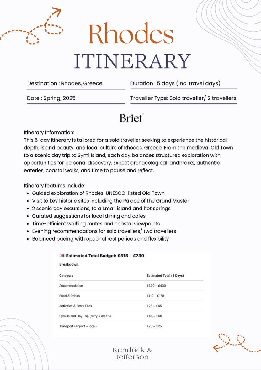 Rhodes 5-Day Itinerary