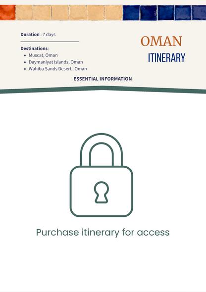 Oman 7-Day Itinerary